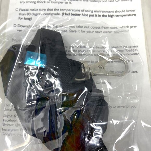 F-color Waterproof Phone Pouch Lanyard Beach Vacation Swimming Surfing - Picture 4 of 8